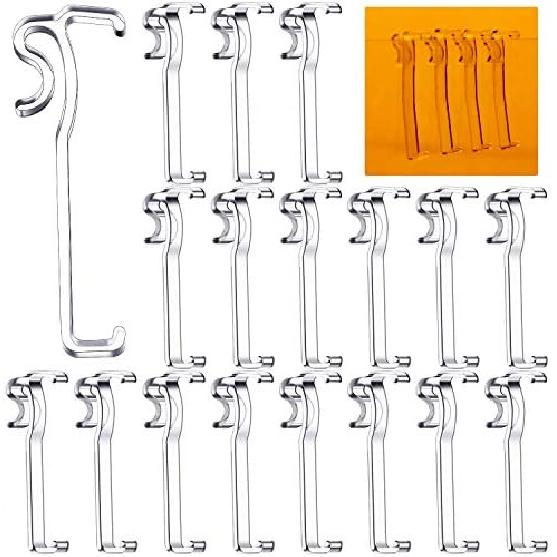 Blulu 3 Inch Valance Clips Window Blind Hidden Clip Clear Plastic Retainer Latent for Horizontal Blind(12 Pieces)