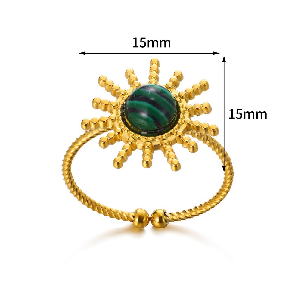 

Vintage Oval Opal Rings For Women Stainless Steel Gold Color Sun Eye Wedding Ring Aesthetic Waterproof Jewelry Anillos Gifts resizable