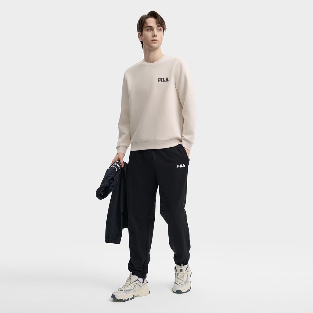 New FILA Knitted Sweatpants Men's Jet Black F11M439605FBK