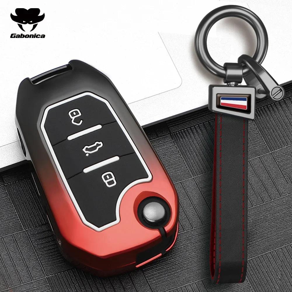 New Zinc Alloy Shell For Peugeot Gt 208 2008 308 3008 408 508 107 301 Citroen C4 Cactus C5 Ds4 Ds5 Car Key Cover Case Holder Fob