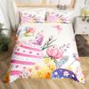 Easter Eggs Duvet Cover Boys Girls Cartoon Colorful Egg Theme Bedding Set Happy Easter Comforter Cover Floral Flower Quilt Cover