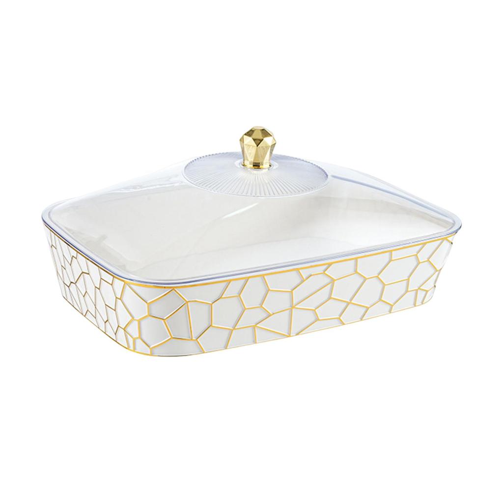 Serving Tray Vanity Tray with Dustproof Lid for Celebrations Party Events
