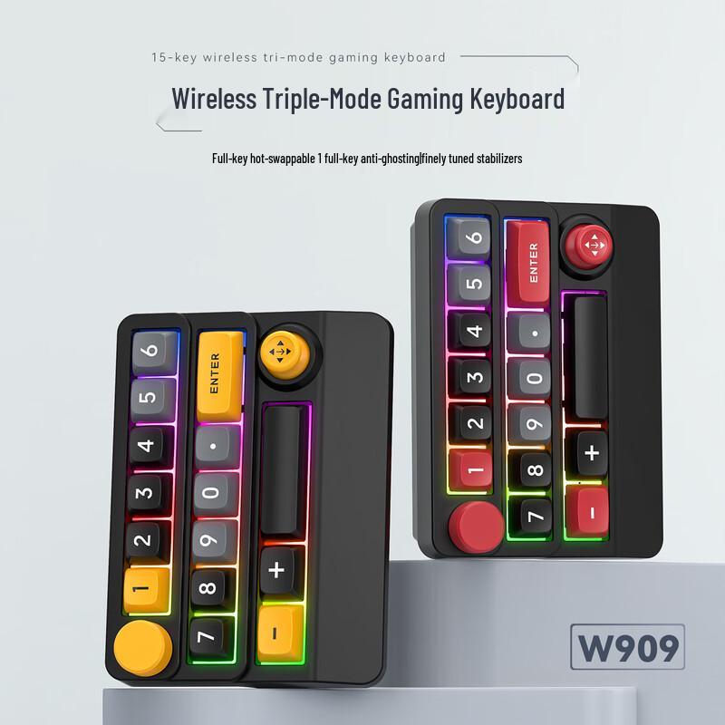 

MKESPN Tri-Mode Hot-Swappable RGB Mechanical Gaming Keyboard with Joystick