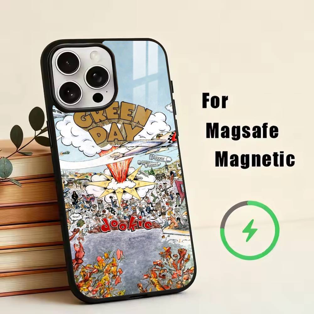 G-Green Day B-Band holiday Phone Case For iPhone17,16,15,14,13,12,11 Plus,Pro Magnetic For Magsafe Wireless Charging