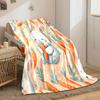 Cute Bunny with Carrots Pattern Print Blanket Soft and Cozy Perfect for the Living Room Bed Sofa or a Nap,gift