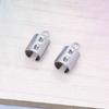 10pcs Round Edge Cord End Clip Stainless Steel Rope Clamps Jewelry Crafting Accessories Bracelet Necklace Connector