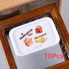 1/12 10Pcs Dollhouse Cartoon Mini Tray Dishes Set Dollhouse Simulation Kitchen Decoration Toy Kid Pretend Play Toys