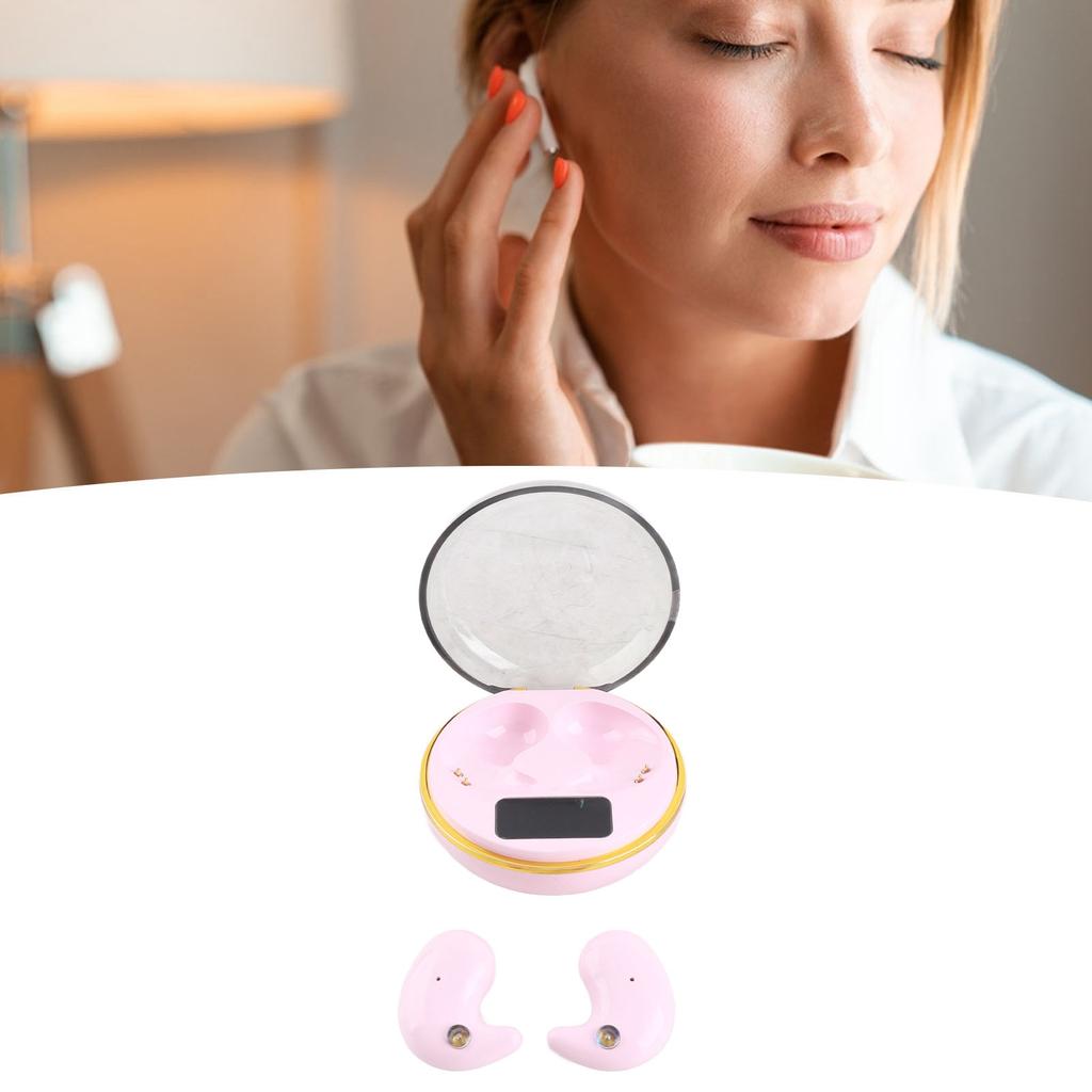   Earbuds with Digital Display Charging Case Stereo Wireless Earphones for Sleep Work Music Built in Battery