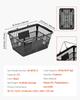 Shopping Baskets, 12 PCS, 21L Stackable PE Plastic Grocery Baskets with Handles, Dense Mesh Structure, Holds up to 9.07kg, Portable for Grocery,