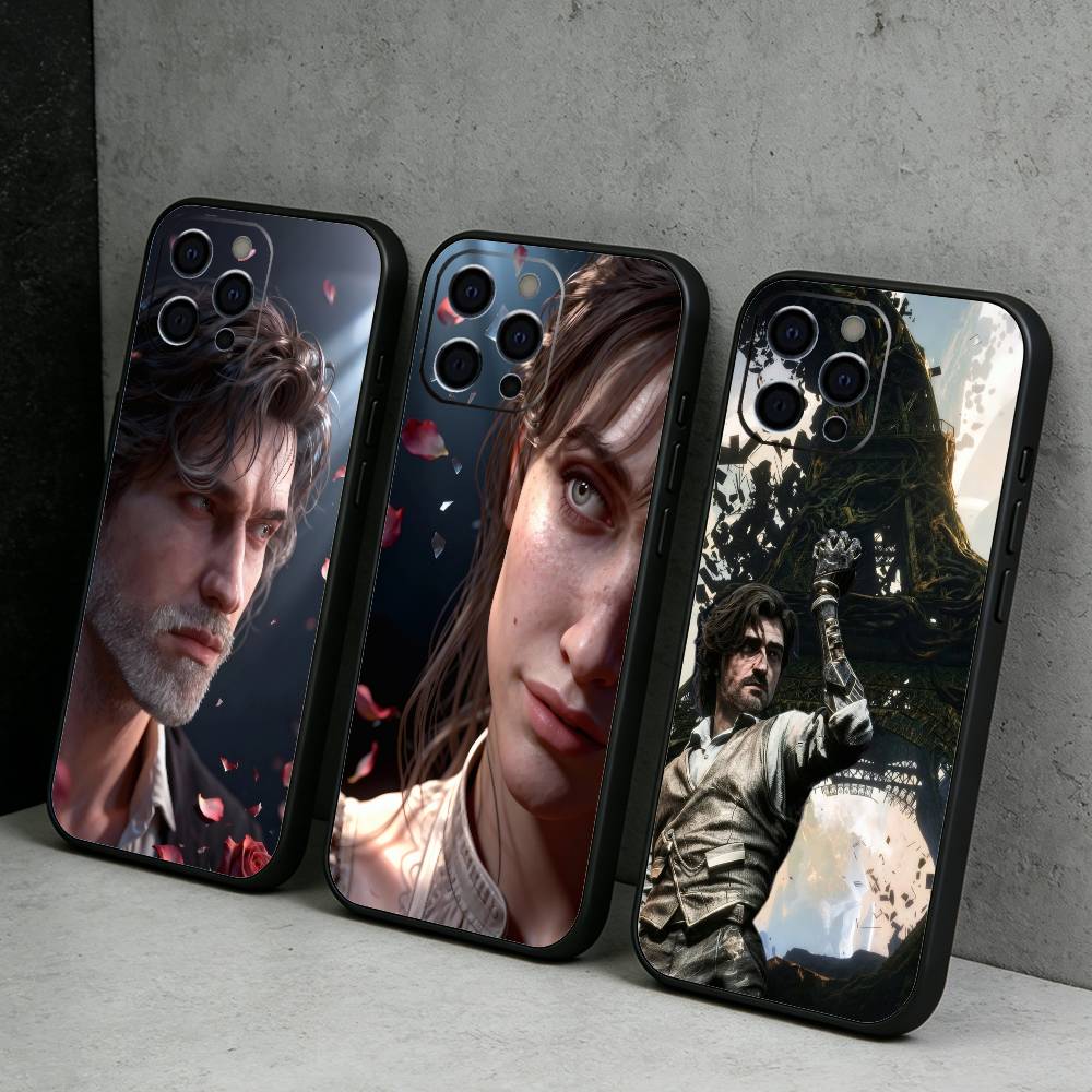 Game 33 C-Clair O-ObscurS Phone Case For iPhone17,16,15,14,13,12 Plus,Max Soft Silicone Black Cover