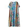 Short Sleeve Plus Size Vintage Floral New In Dresses for Women Casual Loose Long Summer Dress