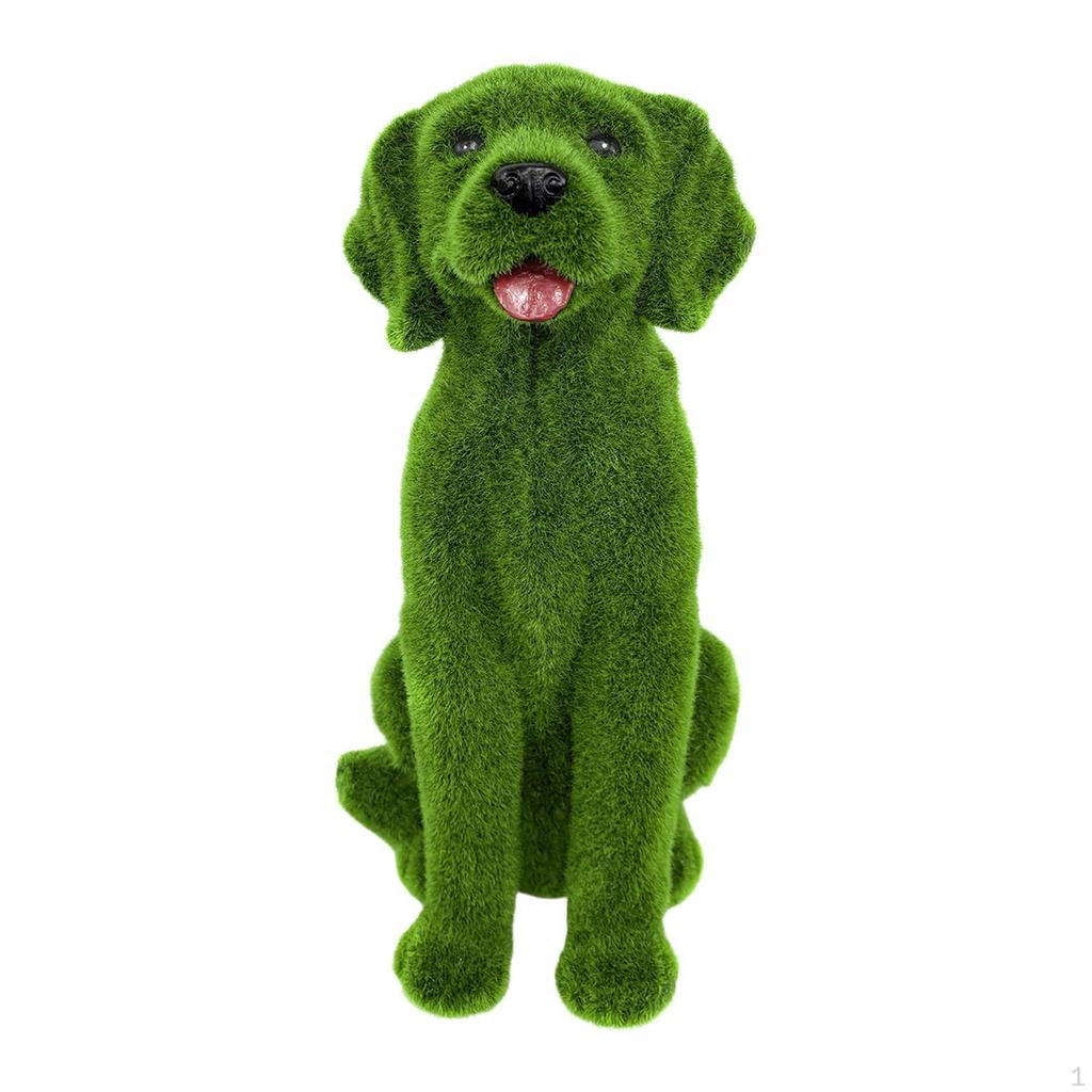 Statue Resin Animal Sculpture Collectible Figurine Ornament Cute Flocked Decor Creative Dog Crafts