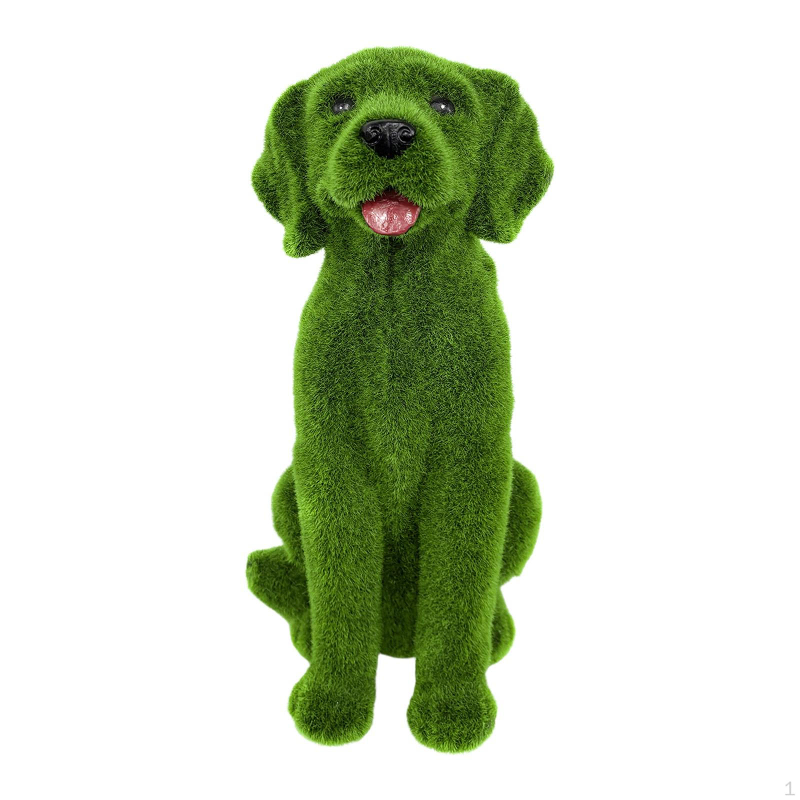 

Statue Resin Animal Sculpture Collectible Figurine Ornament Cute Flocked Decor Creative Dog Crafts 18cmx23cmx35cm