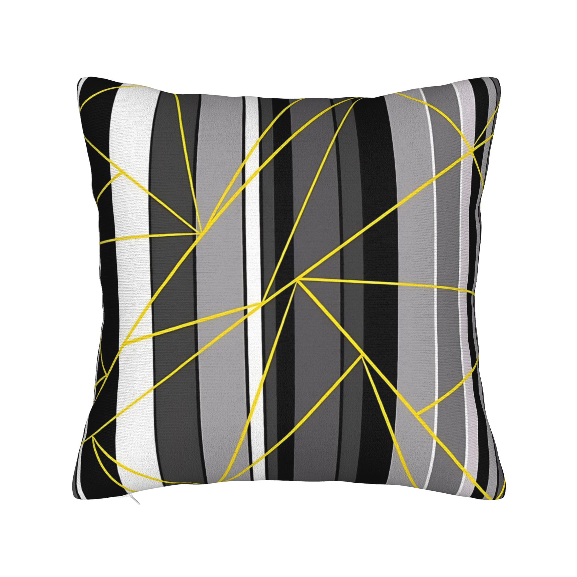 Pillow Case Vertical Stripes Pattern Grey And Illuminating Comfy Pillow Cover For Couch Sofa Bedroom Novelty Pillowcases Peach skin 18*18(CM)-1Pcs