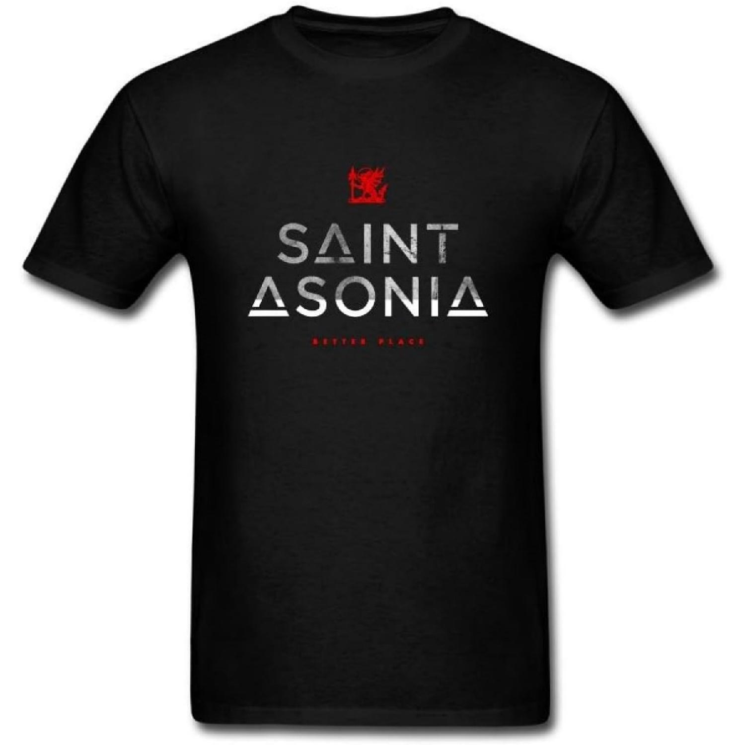 SAMMA Men s Saint Asonia Design Cotton T Shirt S