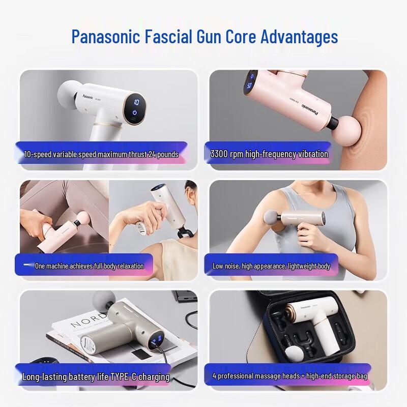 Panasonic Portable Fascia Gun Muscle Massager