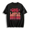 Love Star Print ONE LOVER BOY Casual Versatile Couple Top Pure Cotton T-shirt