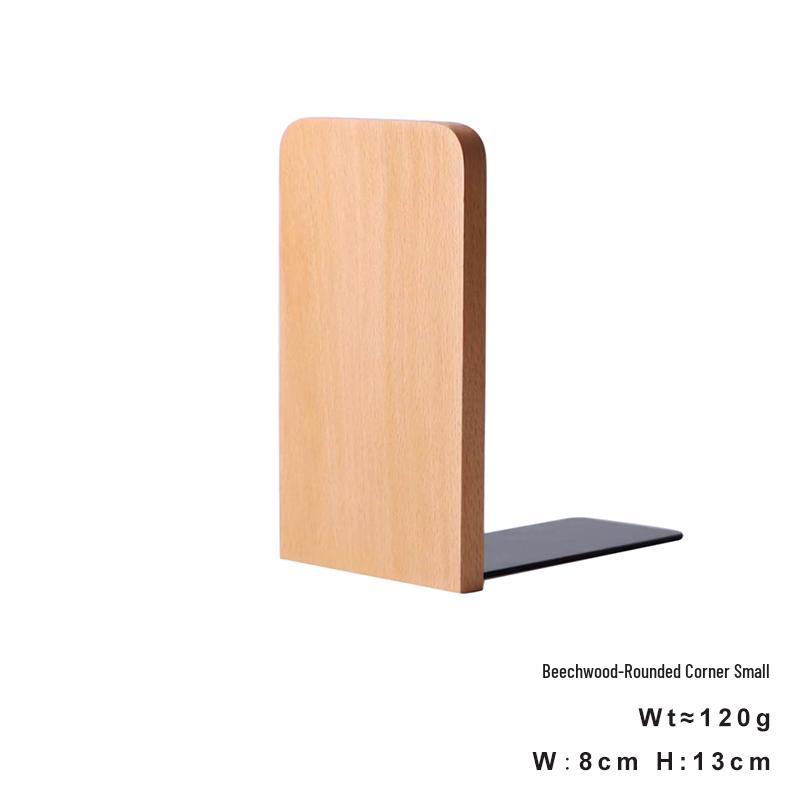 Книжный держатель из массива дерева Книжная полка: Креативная вертикальная передвижная подставка для книг и органайзер