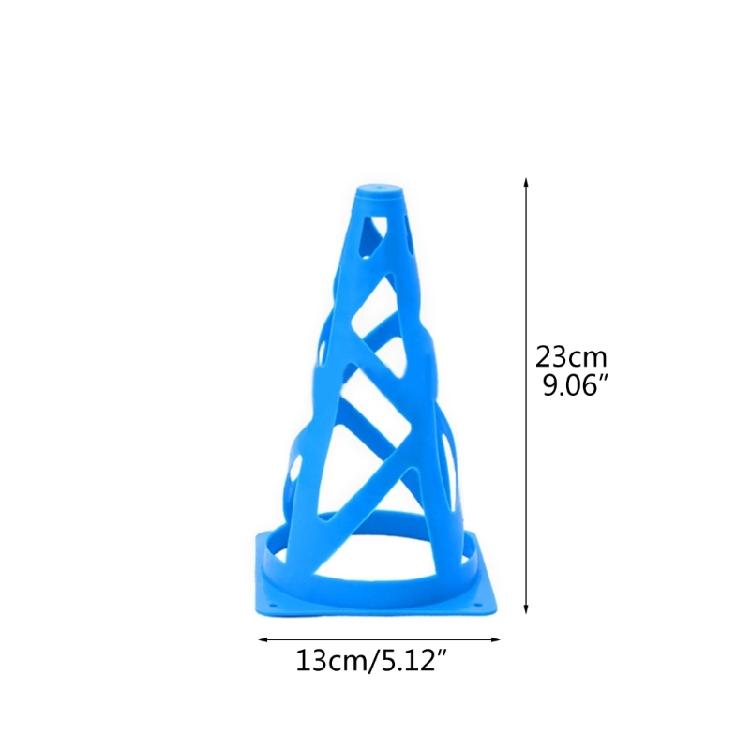 10Pcs 23cm Football Traffic Marker Cones Set for Basketball, Indoor Outdoor Game