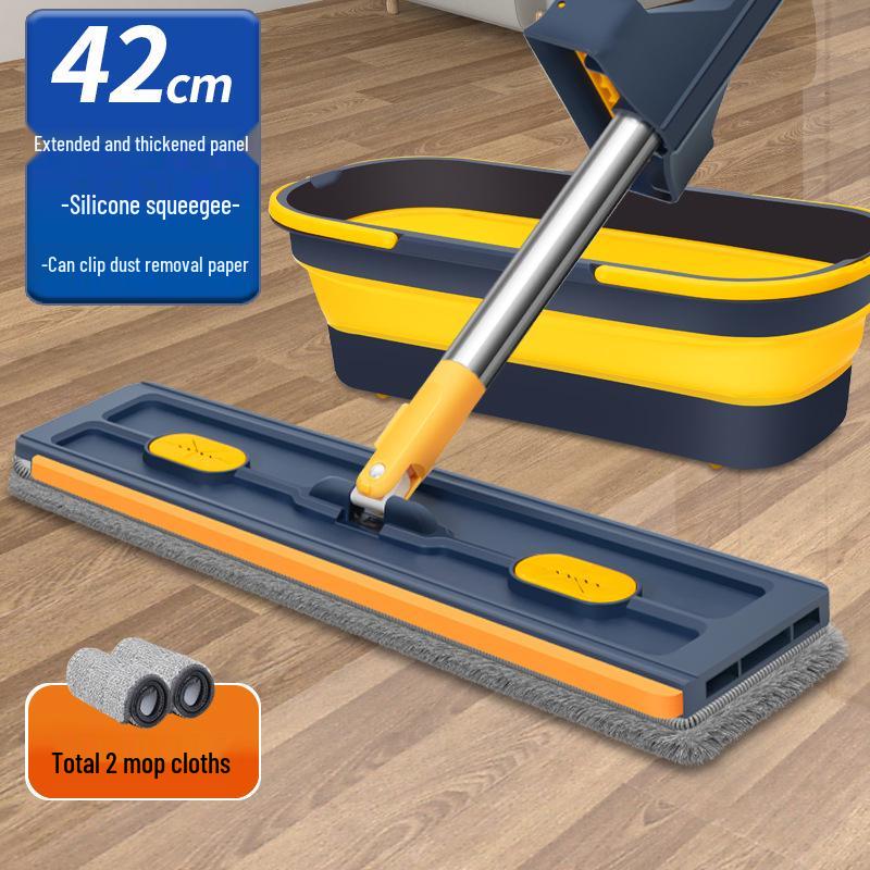Hands-Free 42CM Flat Mop - New Absorbent Design for Easy Cleaning