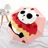 1pc Panda Donut Automatic Open/close, All-Season Portable Folding Umbrella, Travel, Everyday, Formal Events - Compact Luxury Parasol, Outdoor Accessor