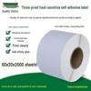 Durable Thermal Adhesive Labels, 60x20mm, 2000 Sheets, Barcode Stickers