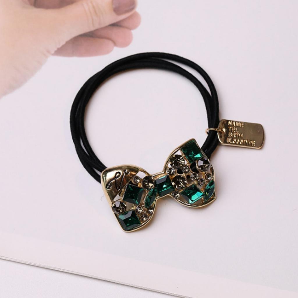 Mode Kristall Strass Haar Seil Frauen Krawatte Haar Gummiband Pferdeschwanz Haar Ring Einfache Retro Haar Krawatte Haar Zubehör