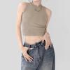 2025 Chic Korean Style Slim Sleeveless Vest: Women's Summer Solid Color Top