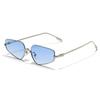 New Irregular-Shaped Metal-Frame Sunglasses for Women Outdoor UV-Protective Eyeglasses UV400 Trendy Street Style Shades