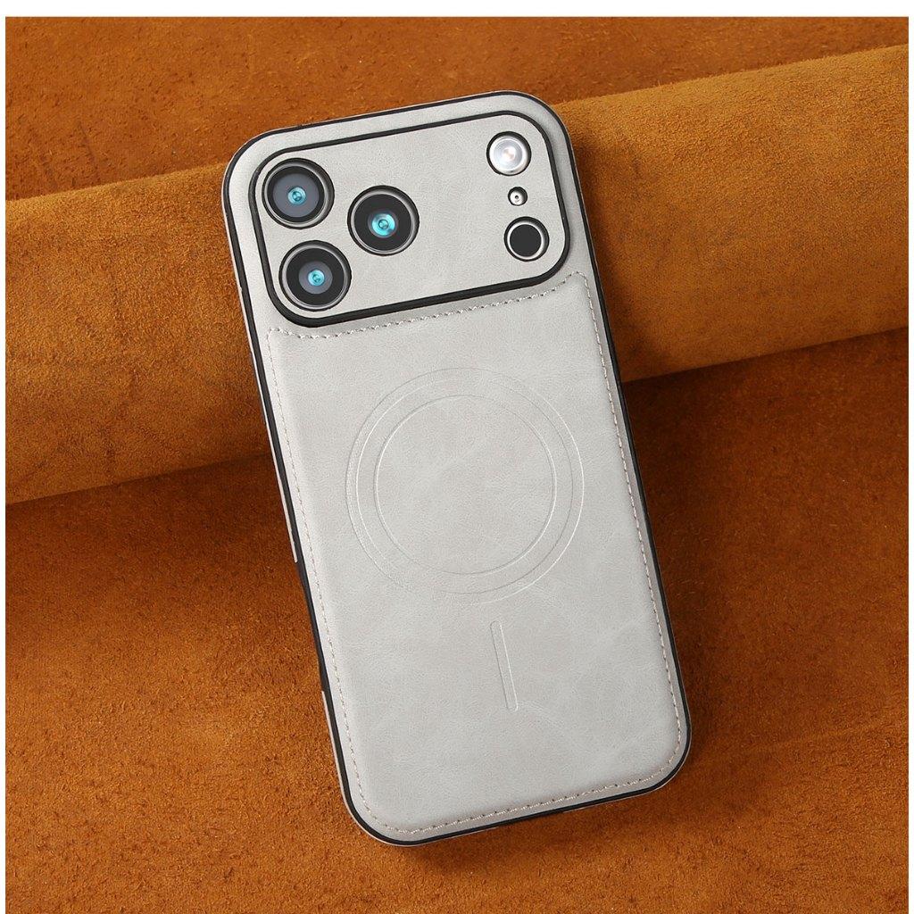Retro Leather Magnetic Charging Case For iPhone 12 13 14 15 16 17 Pro Max Air 14 Plus Luxury Camera Protection Ultra Thin Cover