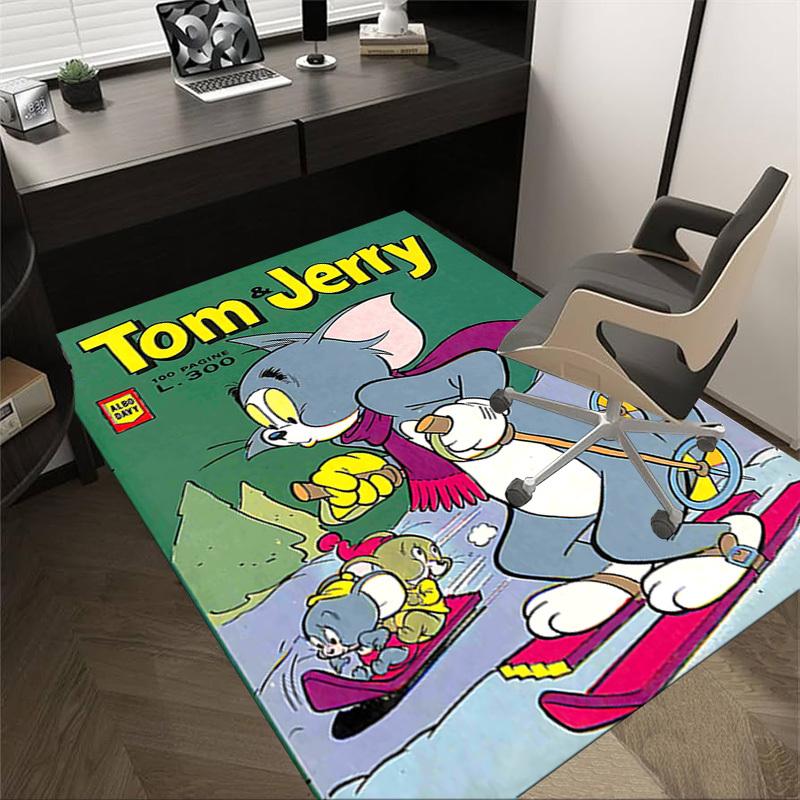 

1pc Tom & Jerry Carpet, for Home & Office Decor, Desk Chair Carpet, Festive Gift,Conference Room CarpetL1164 60cm by 90cm