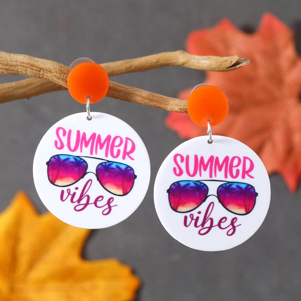 Colorful Acrylic Round Earrings - Cinco de Mayo Inspired