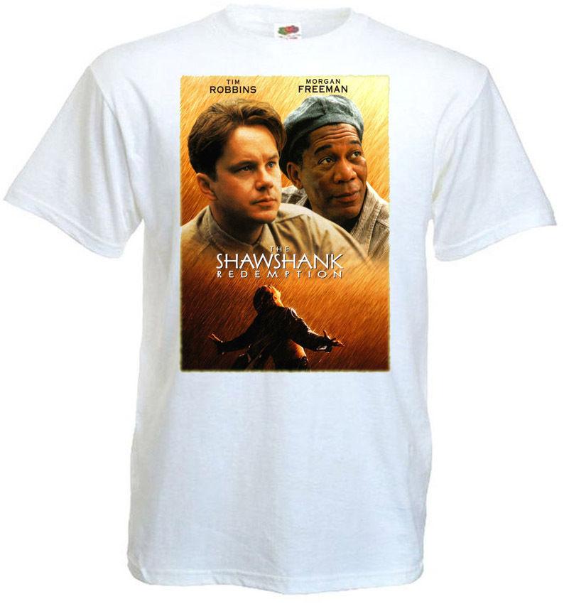 

26 The Shawshank Redemption 9 T shirt white movie poster all sizes S-5XL Unisex T-Shirt XXXXL
