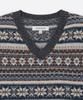 UNIFORM BRIDGE Fair Isle Knit Vest Charcoal