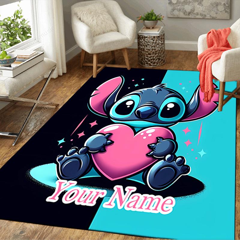 Custom 1Pc Lilo Stitch Adventure Rug Office Carpet Indoor Outdoor Entrance Doormat Nonslip Soft And Comfortable Living Room D916290