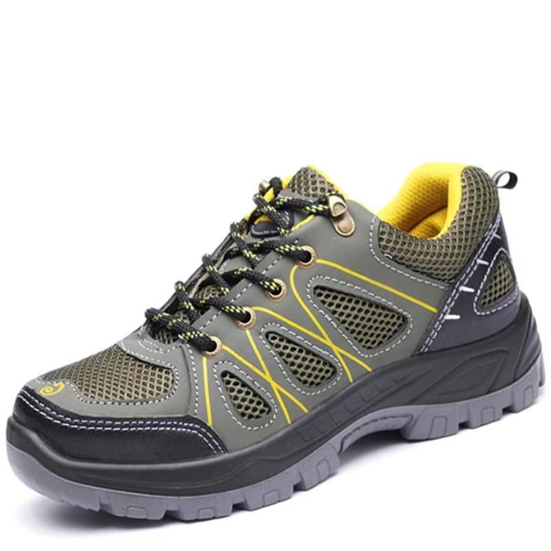 

Oulylan Anti-Smash Steel Toe Safety Footwear Fashion Breathable Comfort Wear-Resistant Labor Shoes Male Work Protection Sneakers 46
