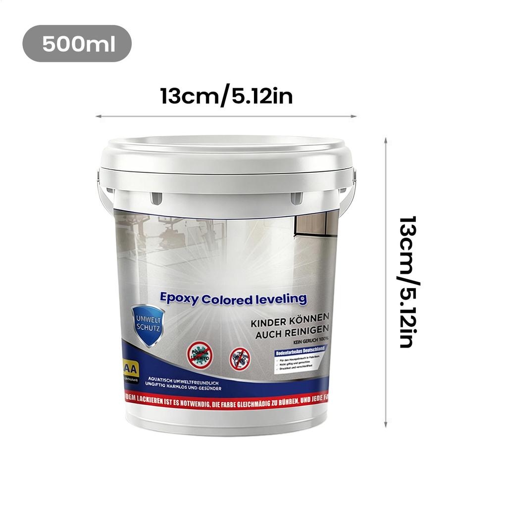 Concrete Paint Non-Slip High-Gloss Coating Epoxy Colored Sand Floor Paint for Indoor Outdoor Garage Concrete Building House Home