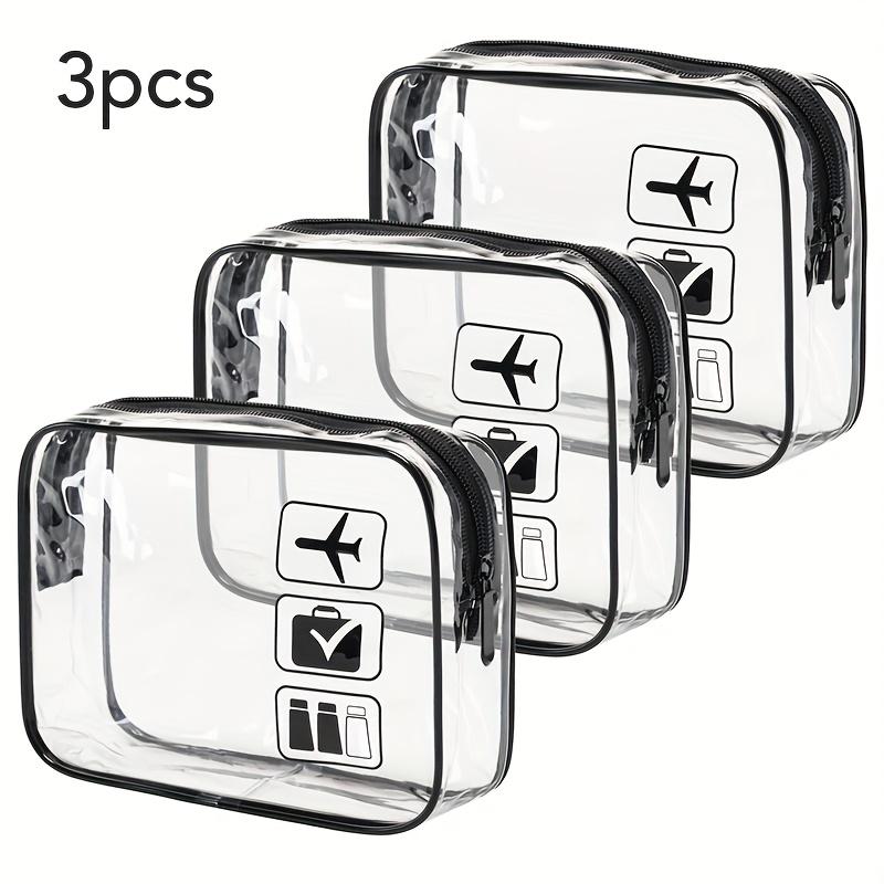

Cosmetic Pouch 3 Pcs Clear Toiletries Bags Carry On Airport Airline Compliant Bag Toiletry Bag Convenient Travel Toiletry Bag Fa XL