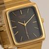 [Použité] CITIZEN CQ Quartz Hodinky Unisex Tvar Tanku Hnědý Ciferník Zlatá × Nerez 27mm - Vyměněná Baterie - Doprava Zdarma**
