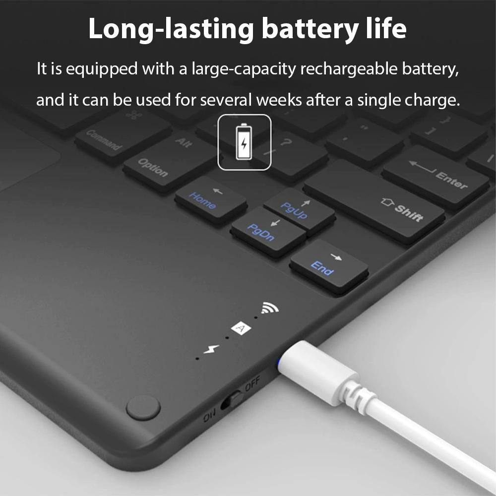 2025 For iPad Wireless Keyboard with Touchpad For Xiaomi Samsung Android iOS Windows For Phone Tablet Laptop Bluetooth Keyboard