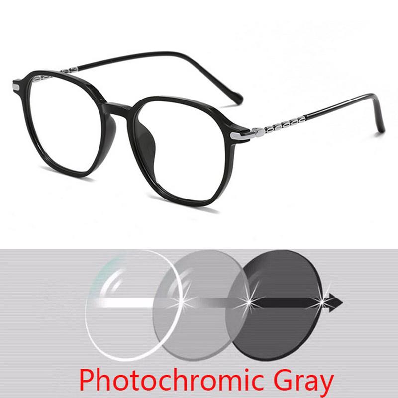Stylish Flat Light Glasses Frame for Myopia with Small Face Effect Lightweight Polygonal Design -0.5 -1.0 -1.5 -2.0 To -6.0