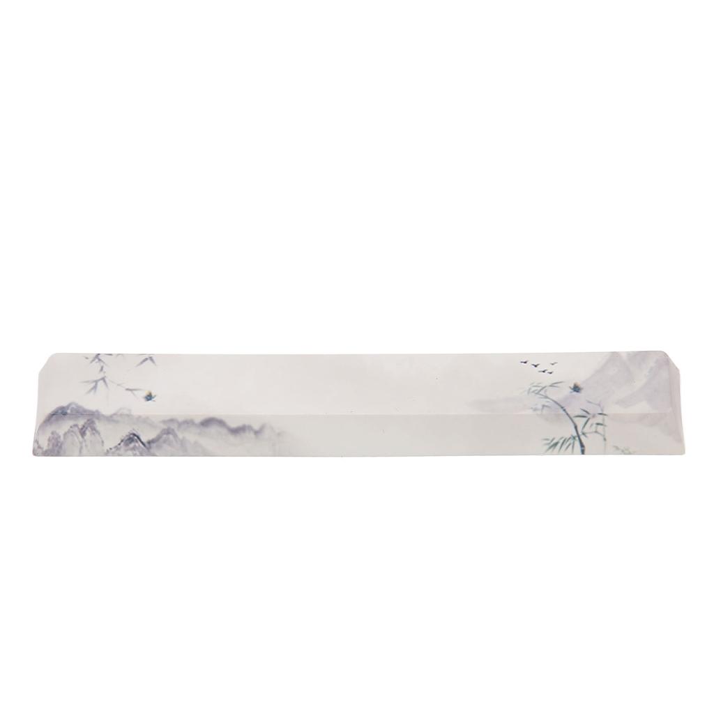 Spacebar Keycap PBT Ink Mountain Pattern DIY Universal Mechanical Keyboard Replacement Accessories