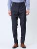 Takakyu Navy Shadow Stripe Suit and Pants Shiny Wool Slim 110011803130433750014 Men's Set, Blend, Fit, 2-Button, 3-Piece Suit,