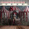 2D Creepy Clown Background for Horror Themed Events and Photoshoot