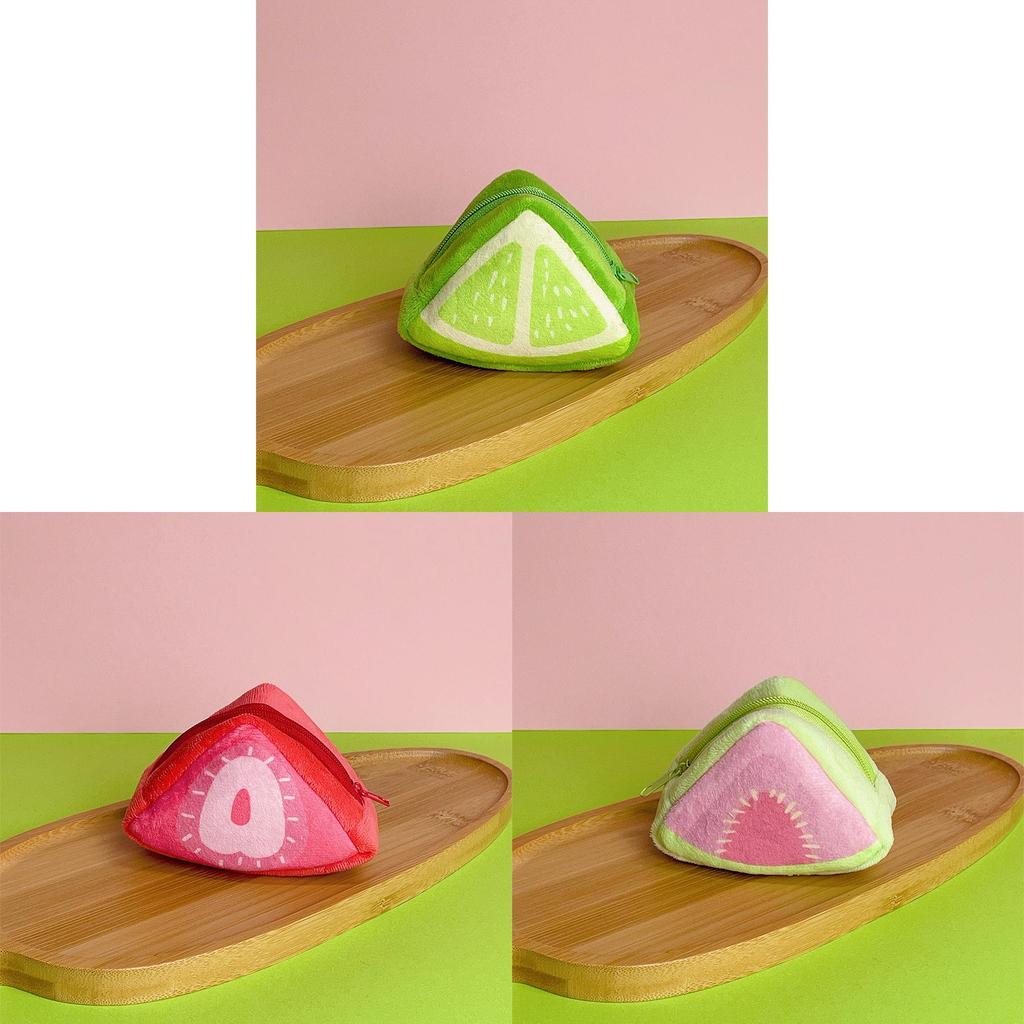 Strawberry Plush Coin Purse With 3d Fruit Design And Earphone Holder For Girls And Boys