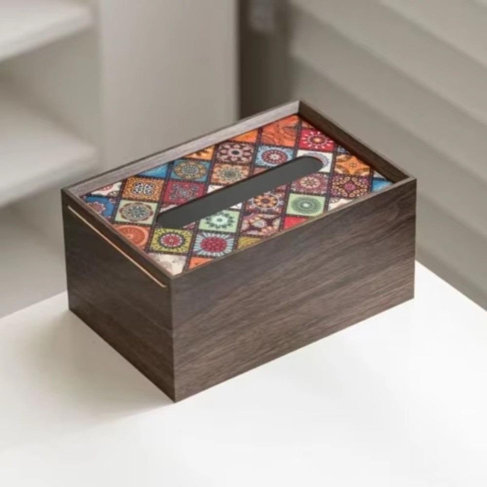 Wood Material Wooden Tissue Box Modern Design Wood Tissue Case New Napkin Holder  Office C