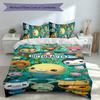 3pcs Octonauts Duvet Cover Set, Includes 1 Duvet Cover and 2 Pillowcases,Skin-Friendly&Comfortable Fabric,Suitable Bedding Sets