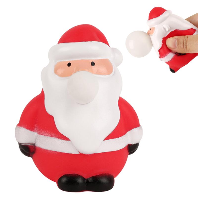 Christmas extrusion Toys Anti Stress Balls Santa Claus Snowman Elk Decompression Squeeze Sensory Toys Kids Christmas Party Gifts