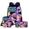 Kpop Hexenjäger High Definition Druck Große Kapazität Hoher Wert Anti-Buckel Verschleißfest Große Kapazität Schultasche Grundschule
