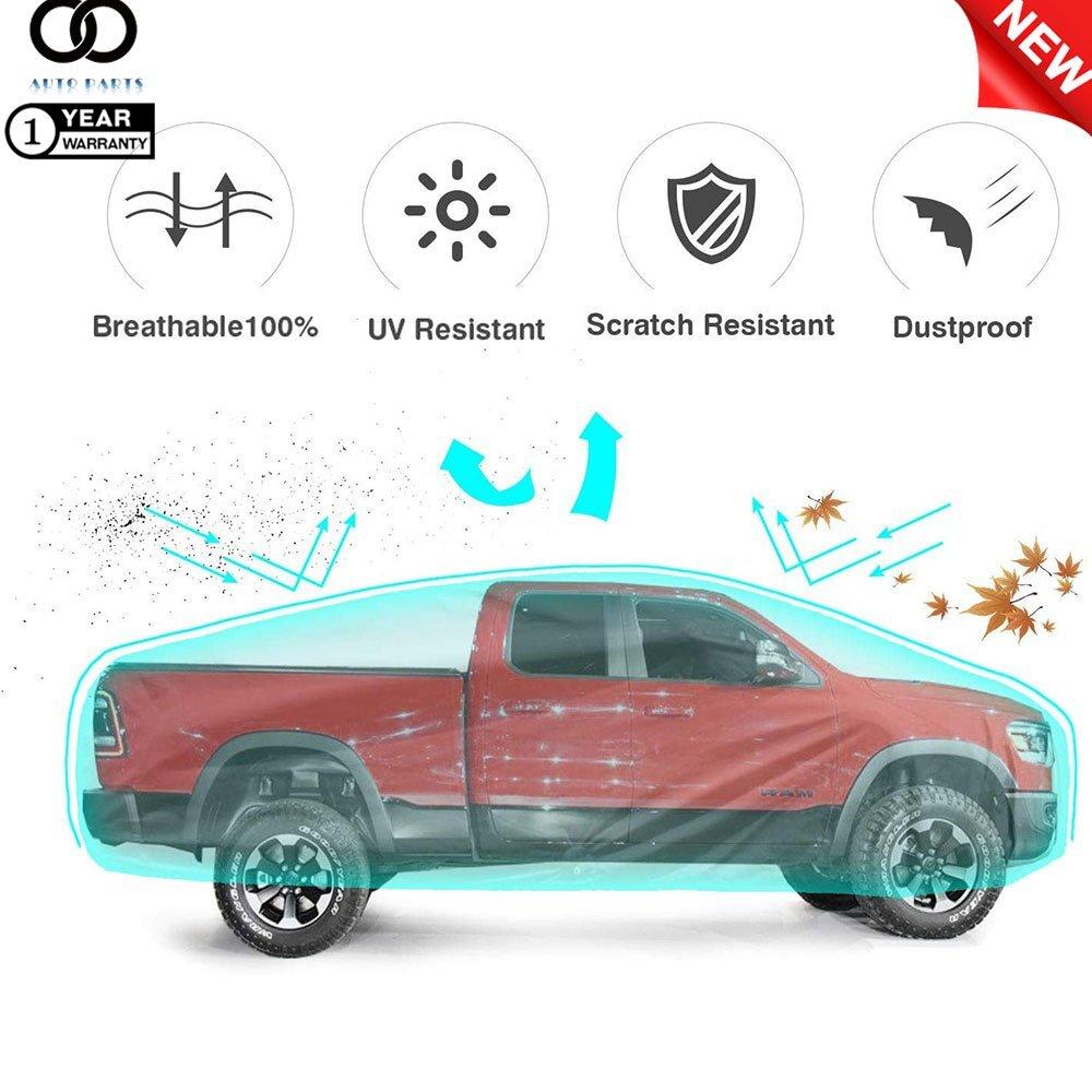 Outdoor Pickup Trunk Car Cover Waterproof All Weather Rain Sun Protection